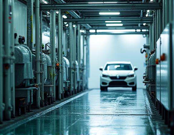 Water recycling system for car washing, emphasizing eco-friendliness.